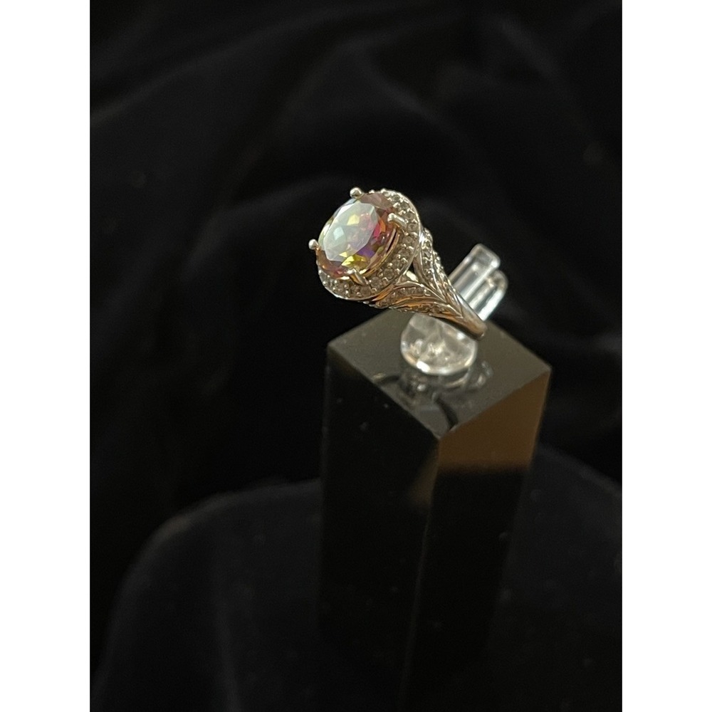 JTV BBJ 9.25 Sterling Silver Mystic Topaz Ring Size 5.25 - Picture 2 of 10